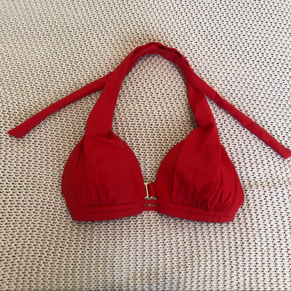 Red triangle bikini top s-m